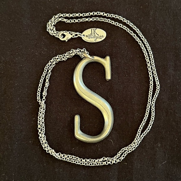 Initial “S” Pendant in Pewter - Picture 5 of 10